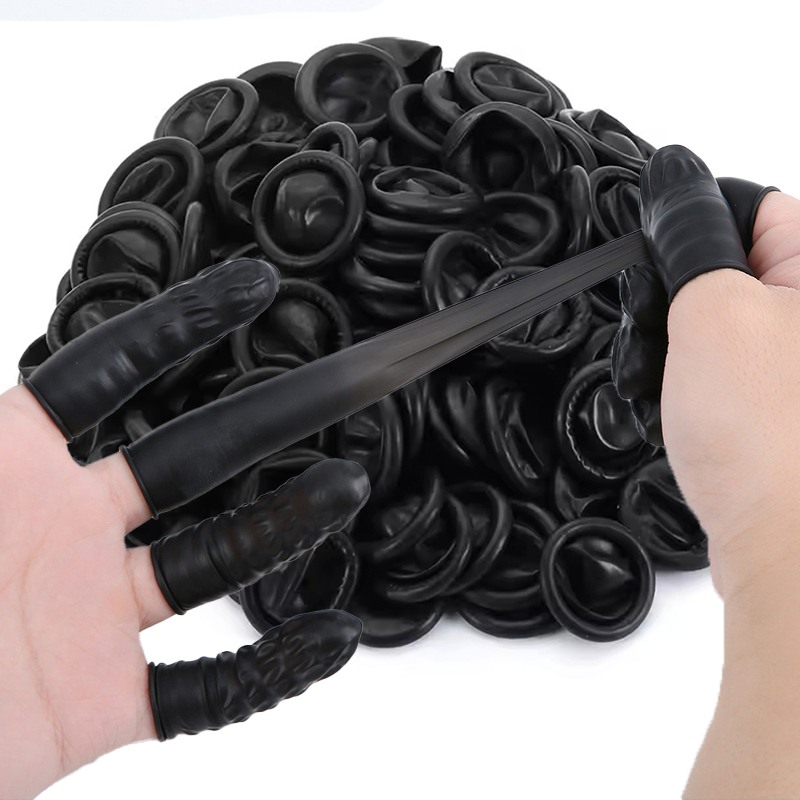 100/300/500PCS Black Latex Fingertips Gloves Non-slip Anti-static Latex Gloves Watchmaker Watch Repair Tool Home Cleaning Tool