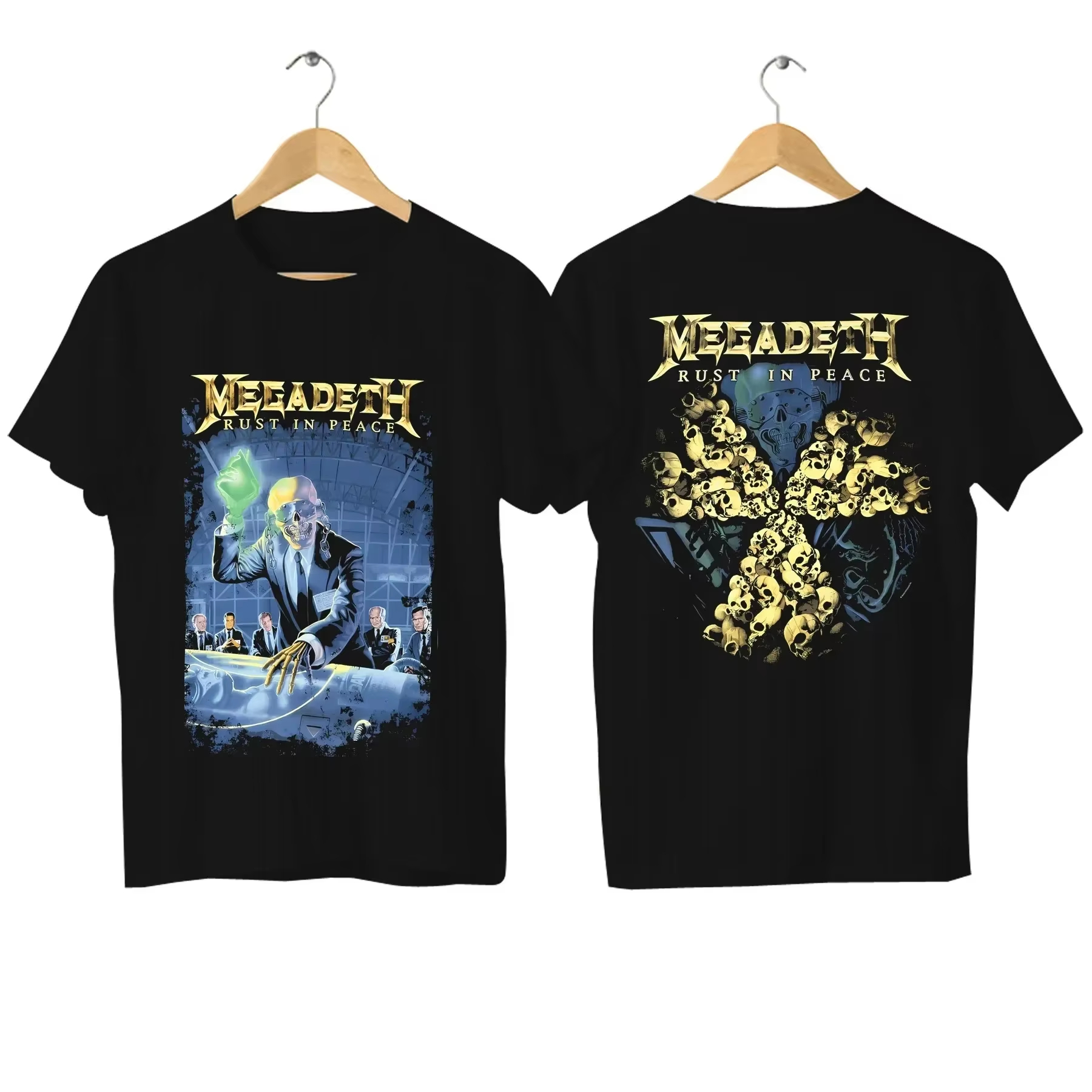 Men Megadeths T Shirt Casual Flaming Vic T-shirt Graphic Oversized Sports Tops Breathable Comfortable Streetwear