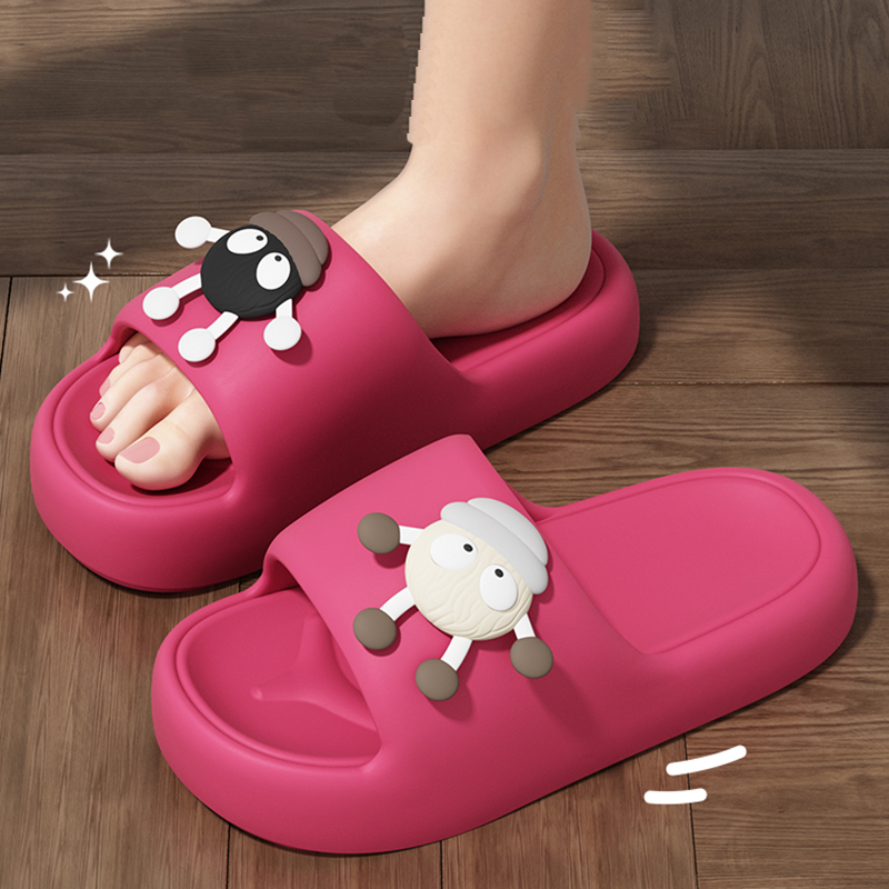 Lovely Cartoon Platform Slippers Women Summer Lightweight Outdoor Non Slip Beach Flip Flops Woman Cute Eva Soft Sole Home Slides