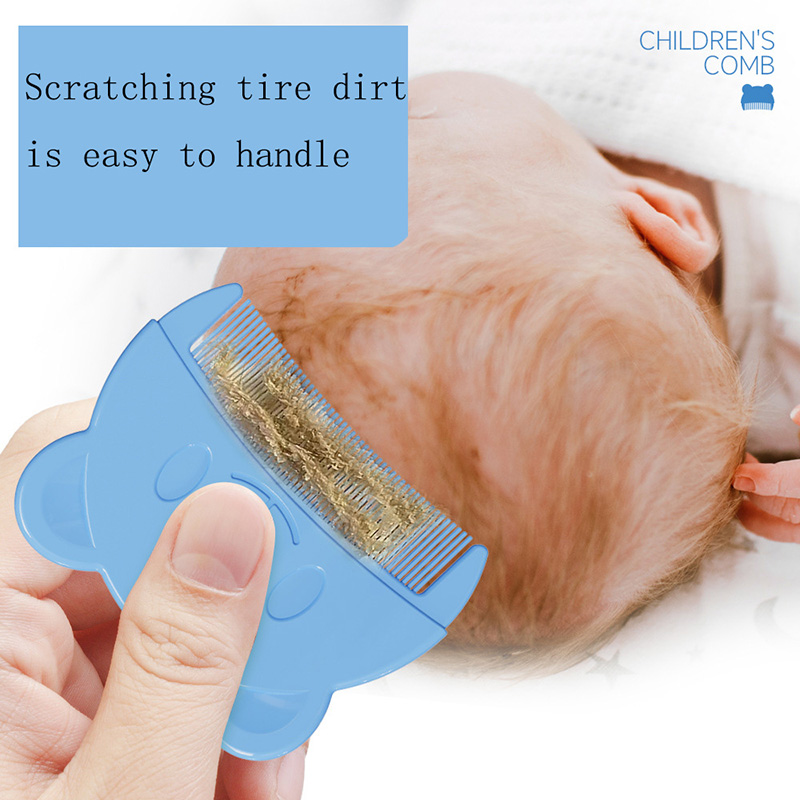 Newborn Baby Comb Remove Fetal Scale Cute Bear Shaped Infants Boys Girls Fetal Hair Shampoo Soft Comb