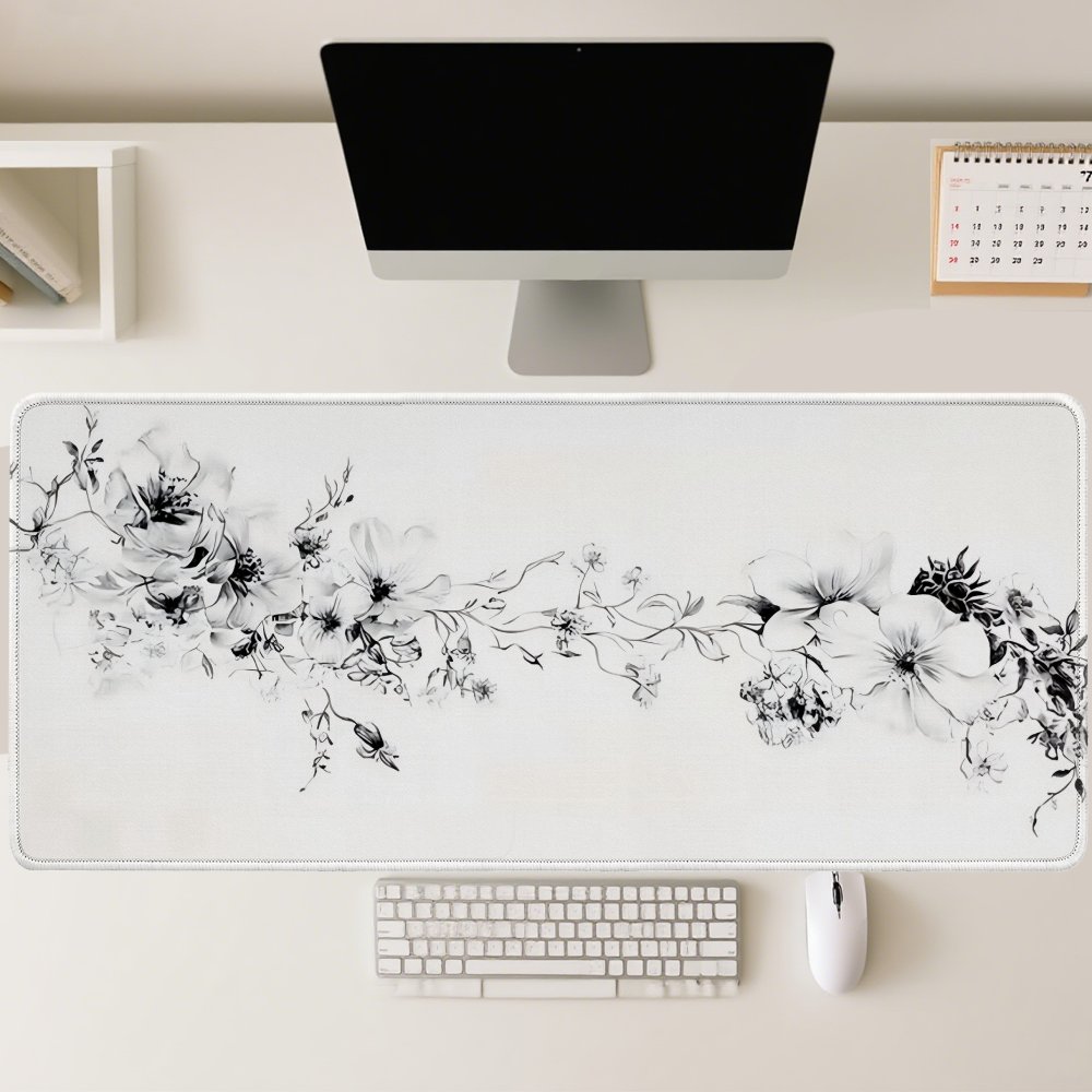Extended Gaming Desk Mat Mouse Pad Cloth Surface Non Slip Base Mousepad for PC Laptop Keyboard Office