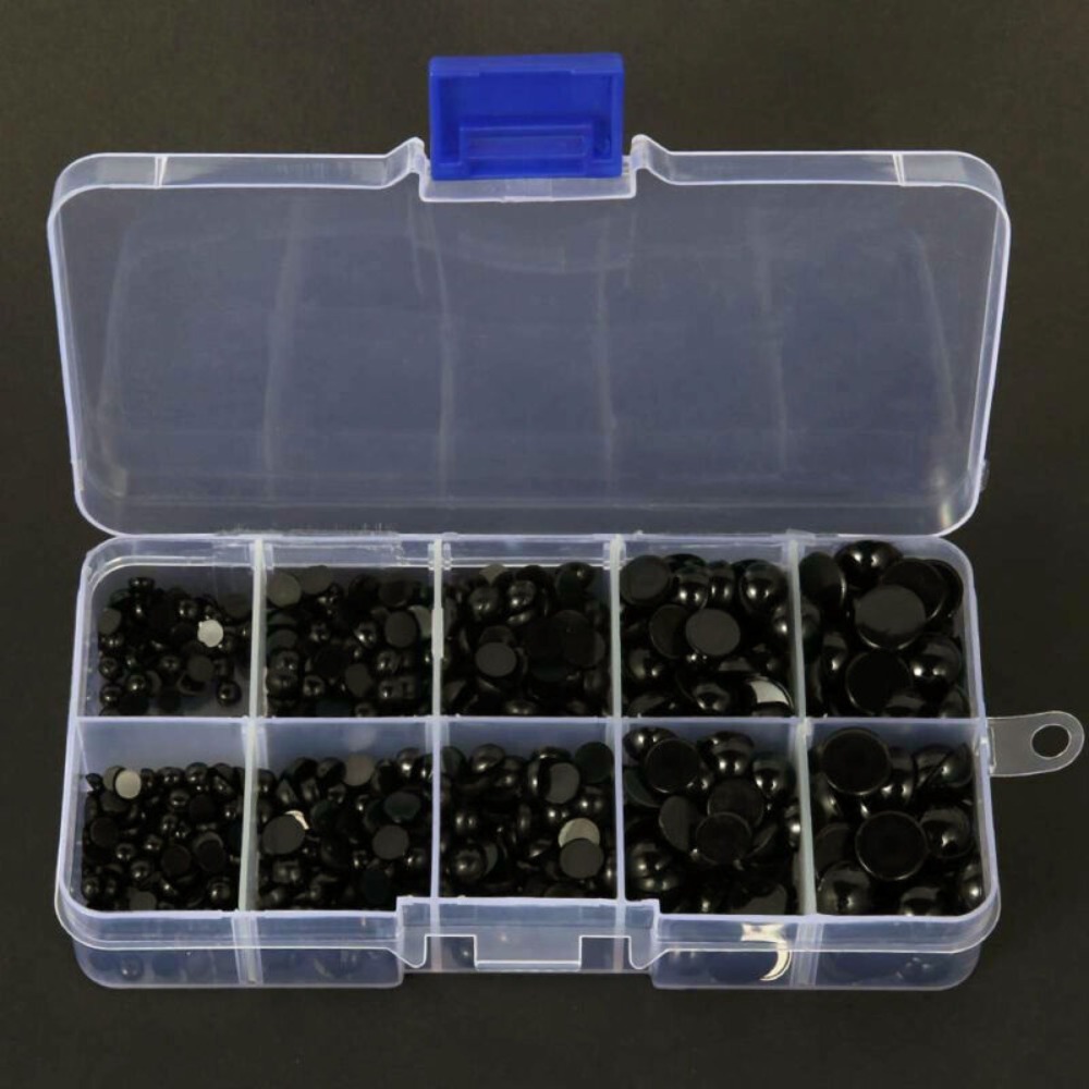 760Pcs/box Plastic Doll Eyes Black Safety Eyes Noses For DIY Teddy Bear Soft Toys Animal Dolls 4MM 5MM 6MM 8MM 10MM