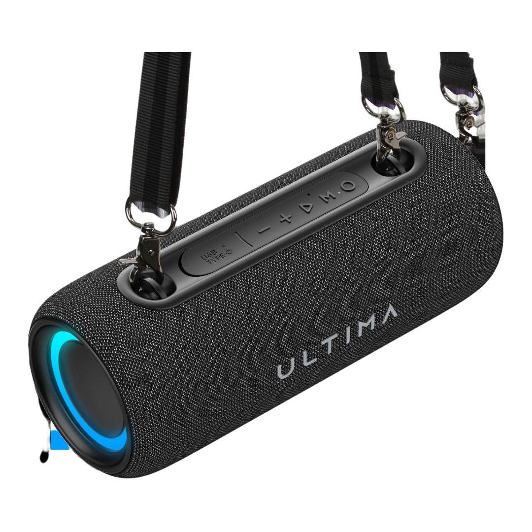 Ultima Soundbox S20 | Hi-Fi 30W Bluetooth Speaker with Ultima Supreme Sound | 7.5Hours Playtime | 70MM Driver Size | Surround Stereo Sound | Dynamic RGB LED Lights | TWS Mode | IPX5 Rated speaker