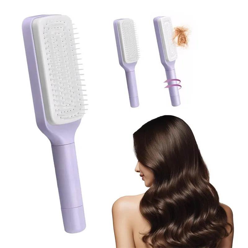 Self Cleaning Retractable Hair Brush