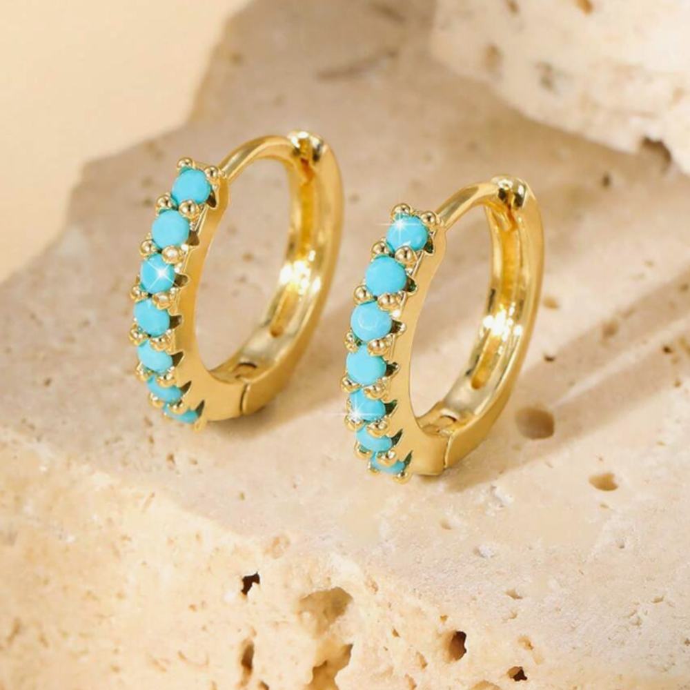 1 Pair Of Elegant Synthetic Zircon Earrings, Sparkling Design, Suitable For Daily Accessories And Holiday Party