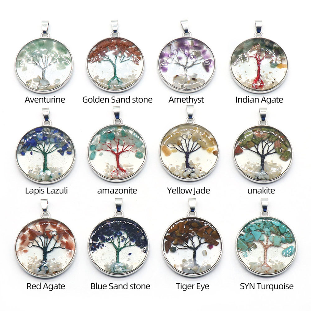 1pc 50mm Round Crystal Gemstone Pendant Natural Stone Rose Quartz Charms for Jewelry Making Supplies DIY Necklace Accessories
