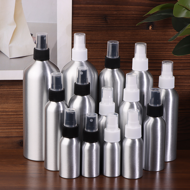 30/50/100/120/150/250/500ml Empty Aluminum Spray Bottle Cosmetic Bottle Mini Metal Atomizer Bottles Travel Size For Cosmetics