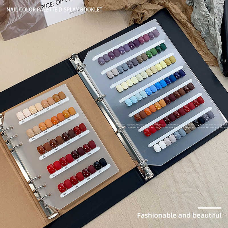 1Pc Nail Art Swatch Display Book Nail Art Piece Storage Book Organizer Exhibition Photo Card Clip DIY Simple Album Storage Book