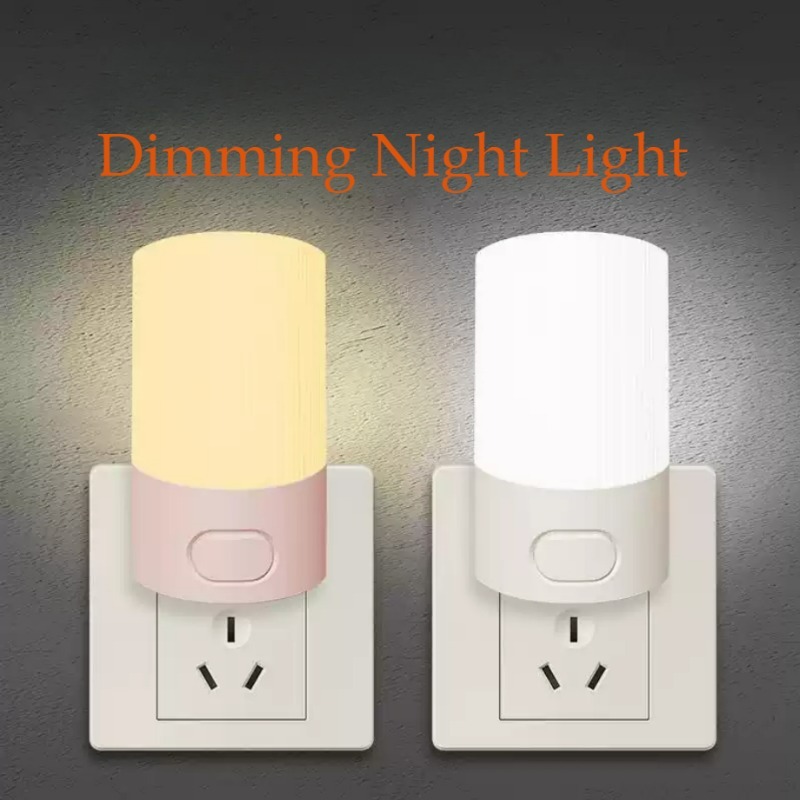 Cute Mini LED Night Lamp Kids
Night Light Push Button Switch Bedside Soft Baby Night Lamp Wall Socket Lamp