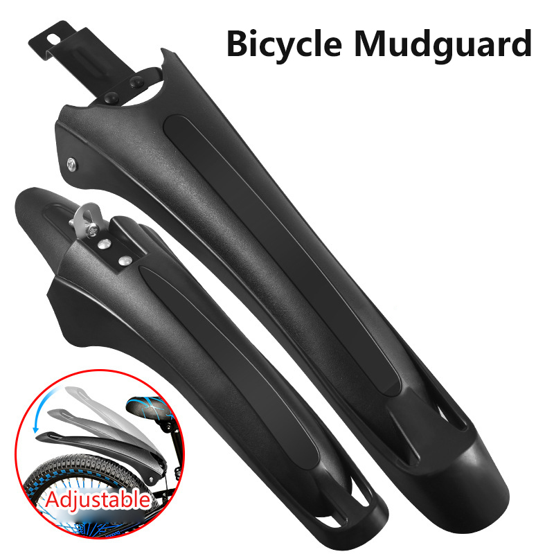 1pair Bicycle wheel fender Adjustable Universal Mountain Bike Fender Set for 24/26in Wheels Front Rear Mudguard Bicycle Mud Flap