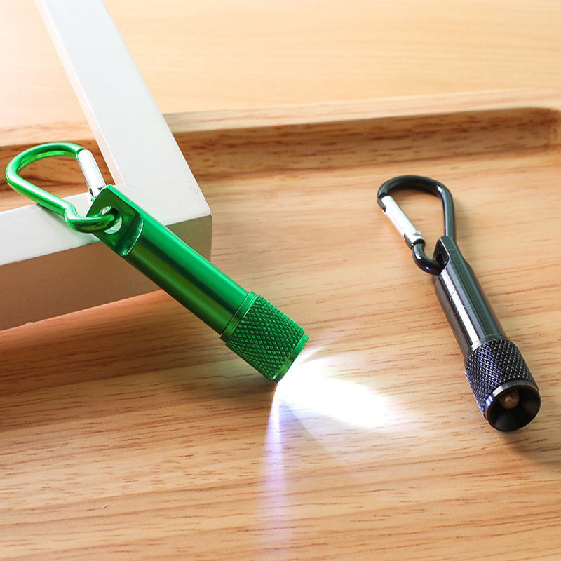 Mini Flashlight Mountaineering Button Lamp Led Key Button Battery Small Flashlight Aluminum Alloy Small Portable Lamp
