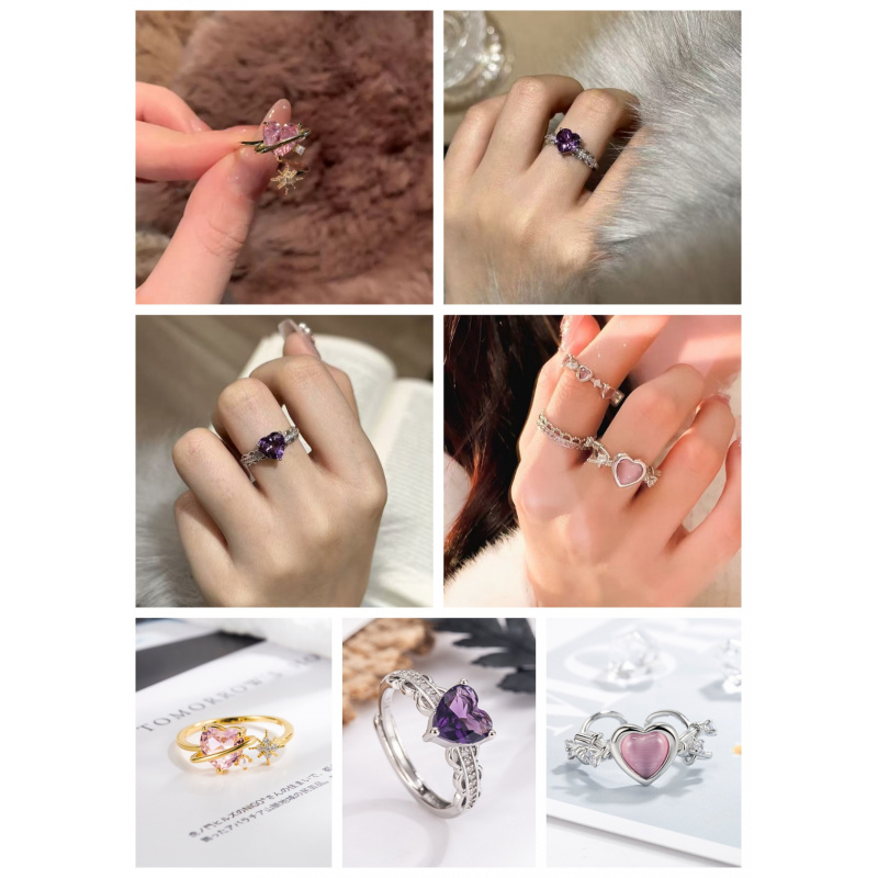 2026 New Trend Jewelry Ring Set - With Clover's minimalist design style and party-style fashionable design, it highlights the un