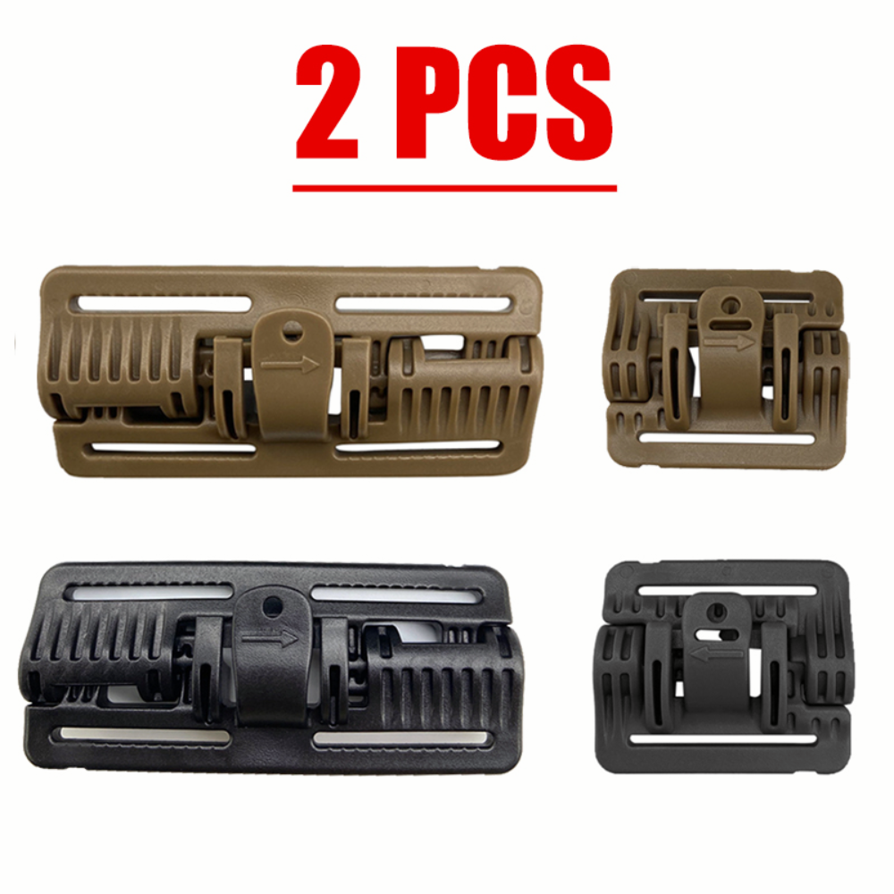 2PCS Vest Quick Release Buckle Slider Molle Strip Module Strip Buckle Quick Disassembly Fixture Kit Hunting