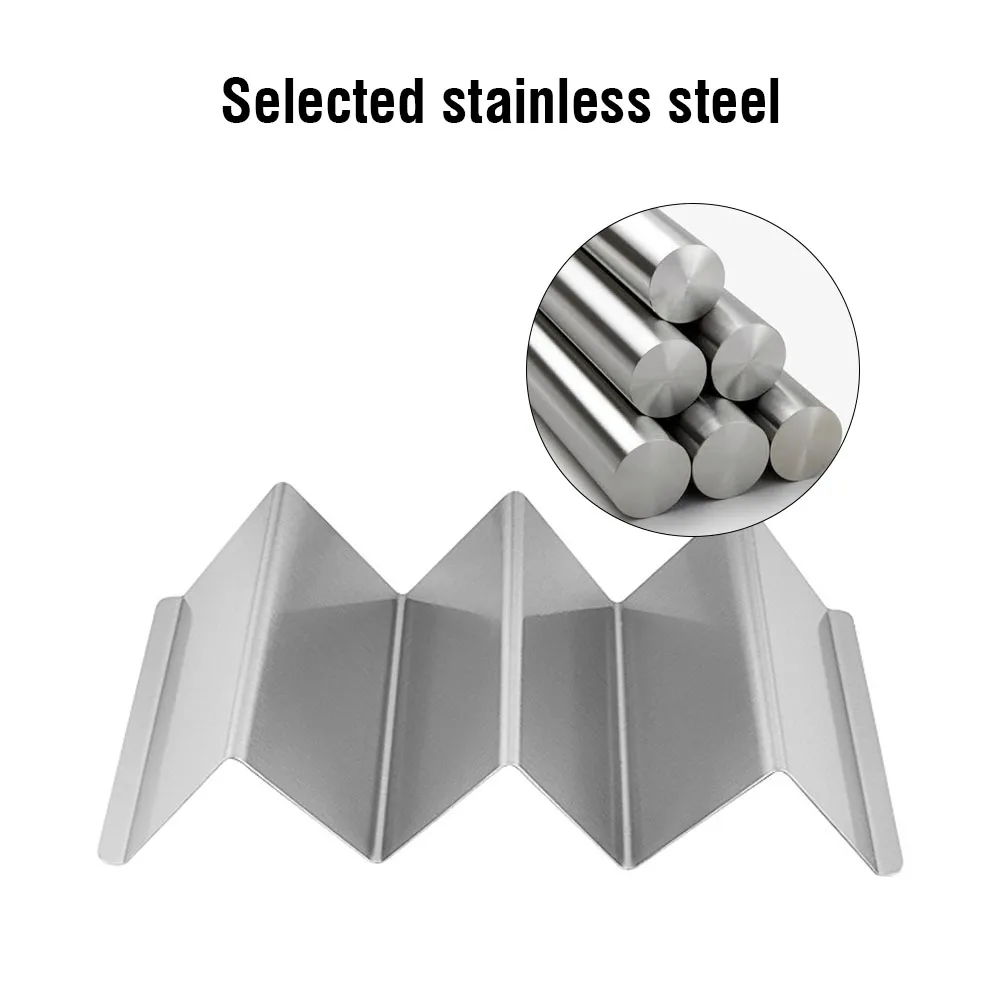 Taco Holder for Easy Stainless Steel Taco Holder Non-stick Reusable Pancake Stand Burrito Tray Dishwasher Microwave for Holding