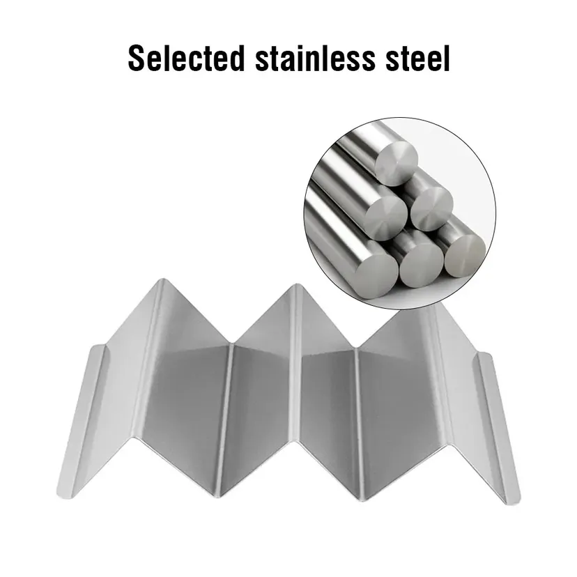 Taco Holder for Easy Stainless Steel Taco Holder Non-stick Reusable Pancake Stand Burrito Tray Dishwasher Microwave for Holding
