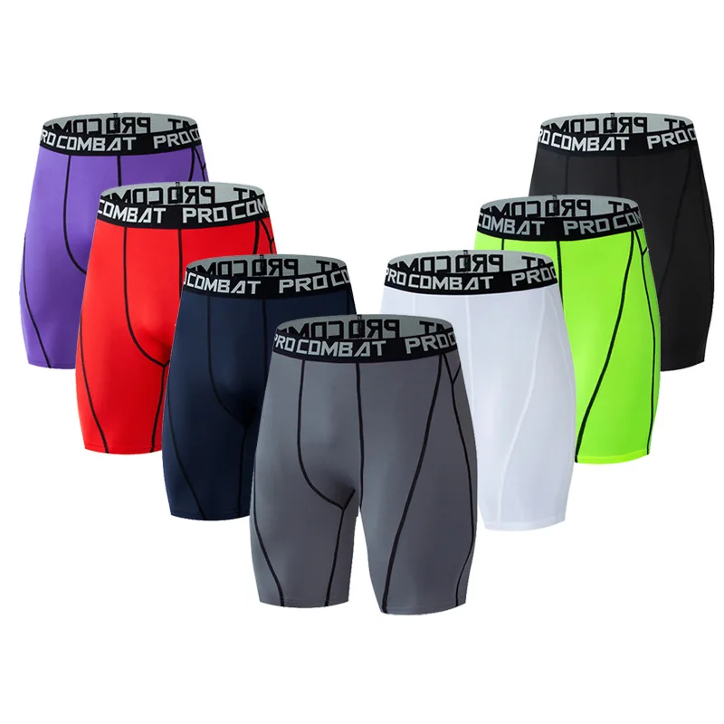2025 Men Bodybuilding Shorts Fitness Compression Leggings Workout Inseam Outfit Male Muscle Alive Elastic Skinny Tights
