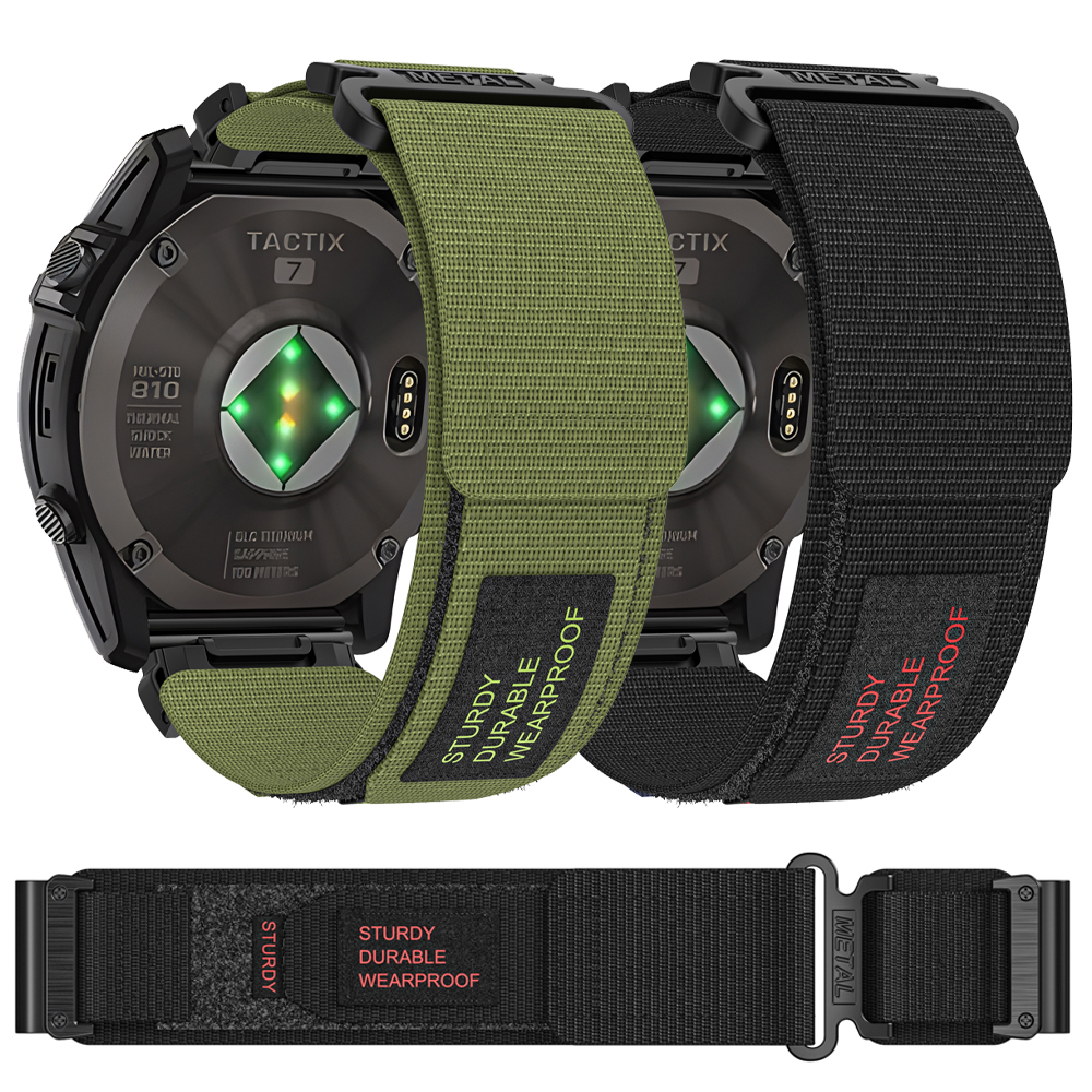 26MM 22MM Nylon Watch Band For Tactix 7 8 Fenix 8PRO 51MM 47MM/Forerunner 970 965/Enduro 2 3/Instinct 3 2X QuickFit Strap
