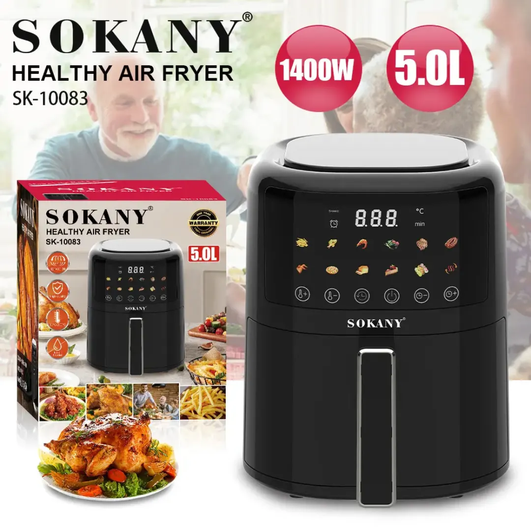 Sokany (SK-10083) 5 Litre With Digital Touch Control Air Fryer - image 1