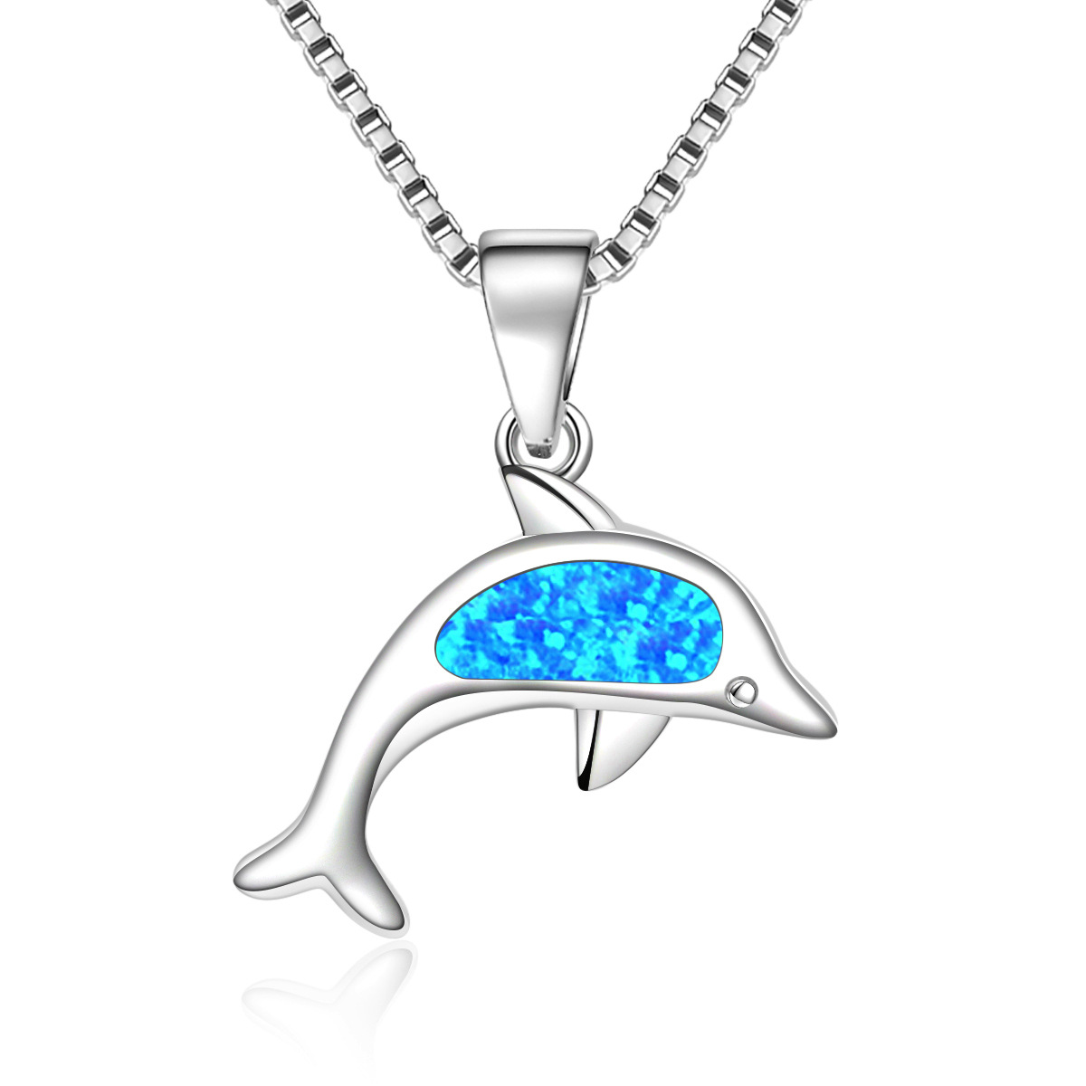 Stethoscope Pendant Necklace for Nurse Doctor,White K Plated with Blue Opal,Medical Jewelry Gift for Women,Adjustable Chain