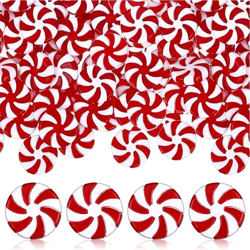 10Pcs Christmas Dceoration 2.5CM Acrylic Candy Xmas Tree Ornaments for Home Decor Party New Year 2026 Navidad Gifts Accessories
