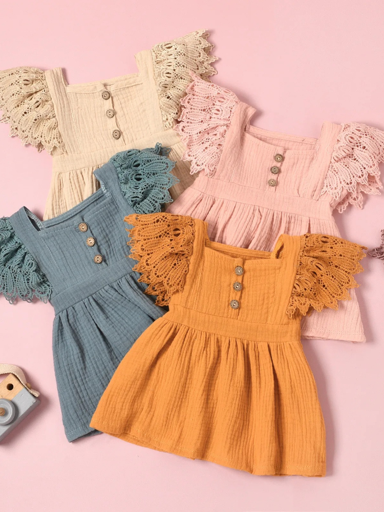 Spring and summer female baby skirt solid color sleeveless European and American style summer princess skirt, sweet and cute