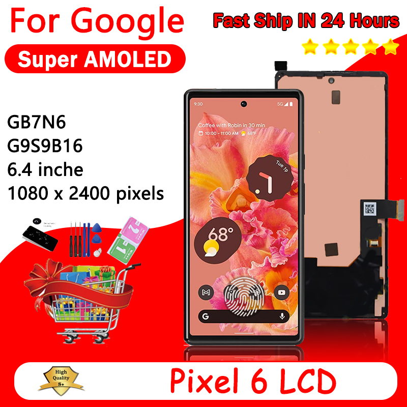 6.7'' AMOLED For Google Pixel 6 Pro GLUOG G8VOU LCD Display Touch Screen Digitizer Assembly Replacement