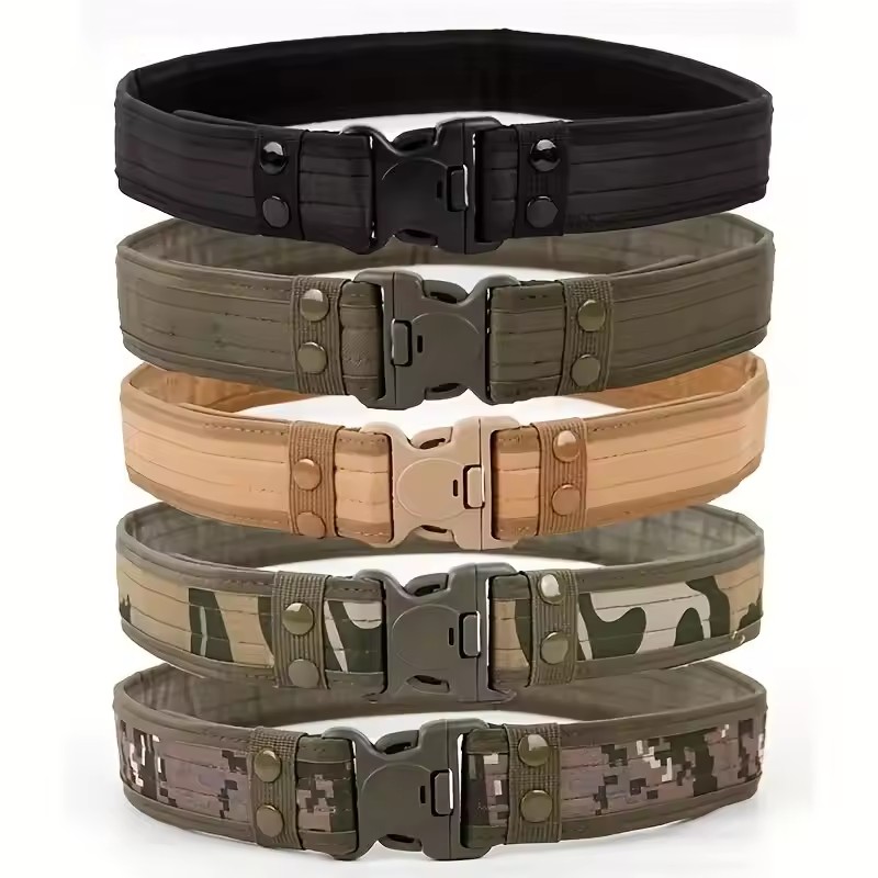 New Style Men's Outdoor Belt - Durable Nylon Wide Waist Belt for Mountaineering, Hiking, Work & Casual Wear