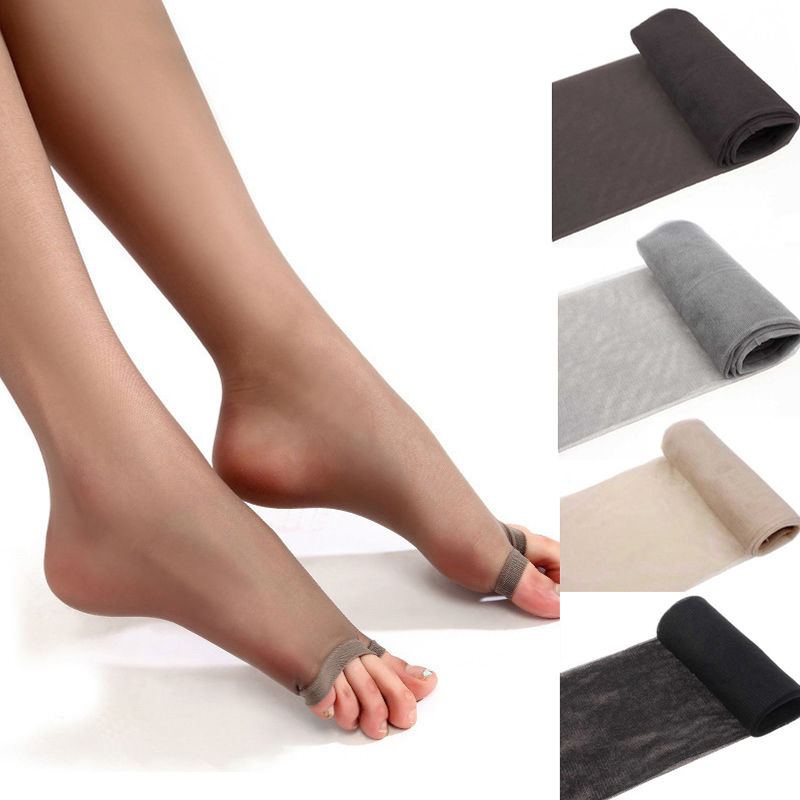 1PC Women's Open Toe Summer Ultra Thin High Elastic One Size Pantyhose Sheer Slim Fit Tights Meat Color Pantyhose 4 Colors