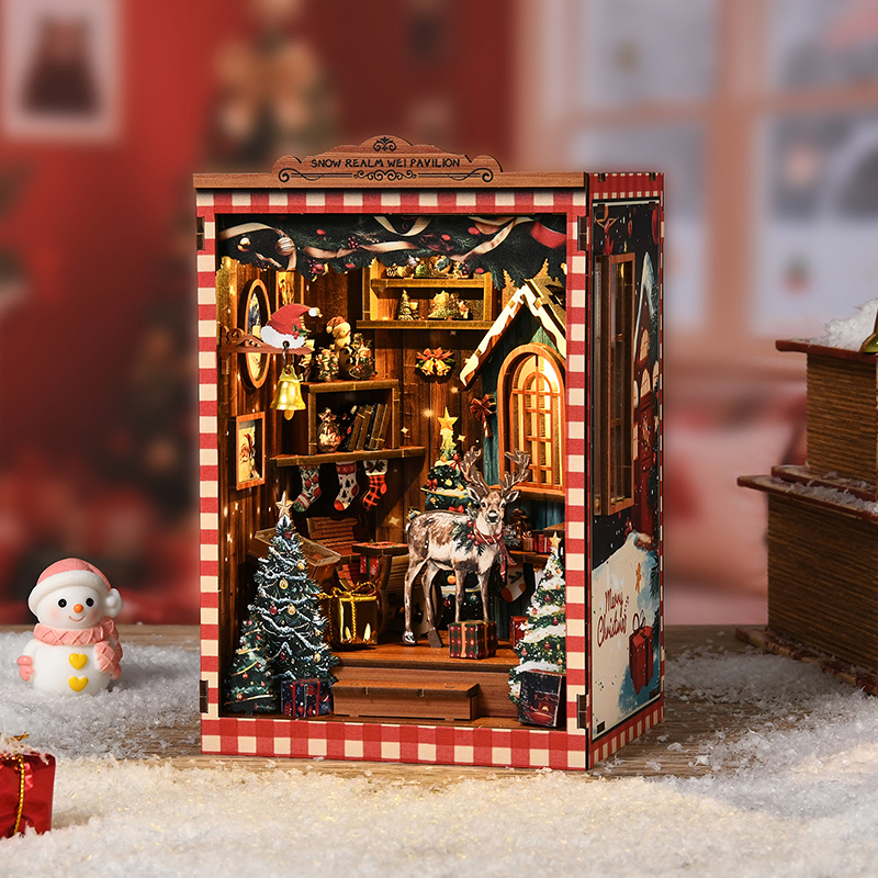 DIY Wooden Dollhouse Miniature Doll House Kits 3D Puzzle Creative Room With LED Lights Home Desk Decoration For