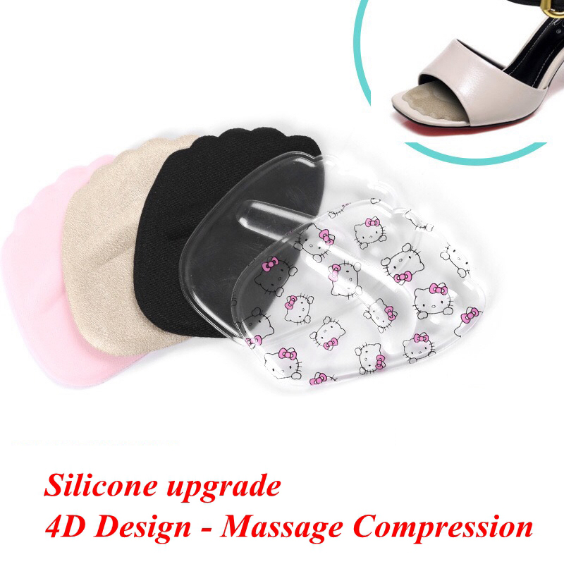 1Pair High Heels Insoles Woman Forefoot Protection Pad Half Yards Pad Silicone Soft Gel Inserting Insole Female Insert