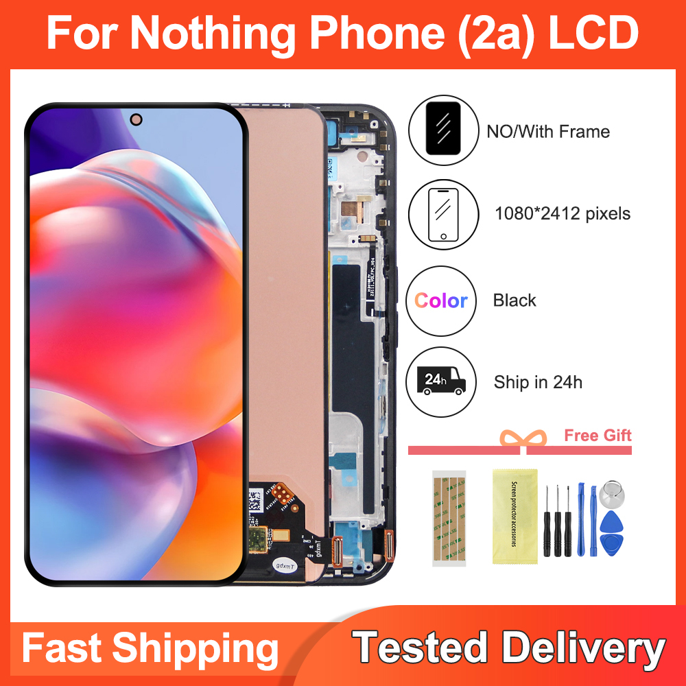 6.7'' LCD A142 Touch Screen Digitizer Assembly Replacement for Nothing Phone 2A - Display Part for Repair