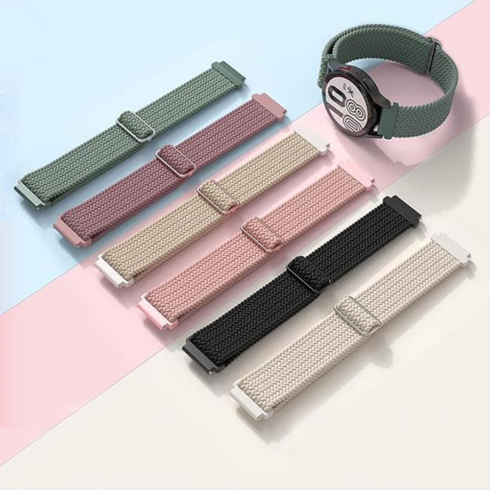 20mm/22mm Band For Watch 4/6/5 pro/6 Classic/gear s3/active 2/3 Braided Solo loop bracelet GT 2e 3 4 Strap