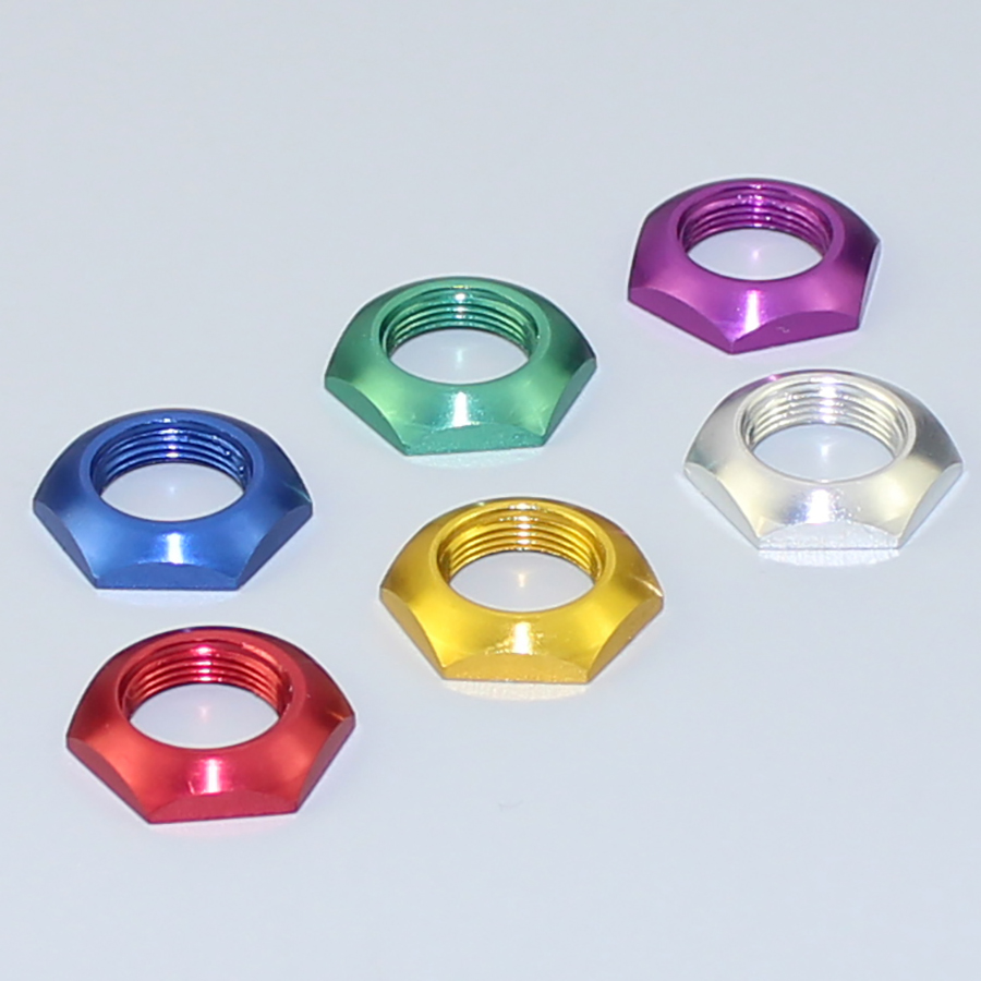 6PCS Colorful Aluminum Nut Red/Green/Blue/Yellow/White/Purple For 3PDT M12 Stomp Pedal Foot Switch PBS-24 Series