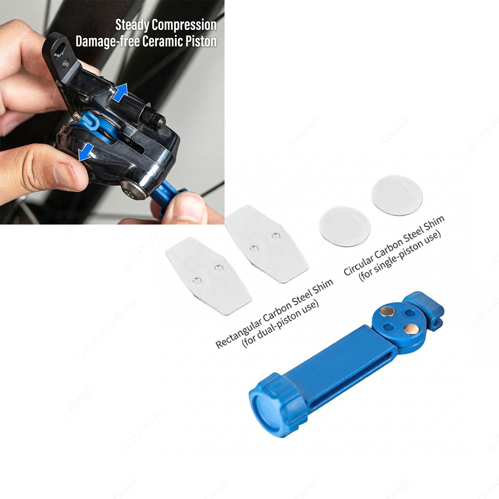 Durable Steel Bicycle Brake Pad Spreader Tool 360° Rotatable Bike Oil Disc Piston Reset Hydraulic Brake Caliper Piston Extension