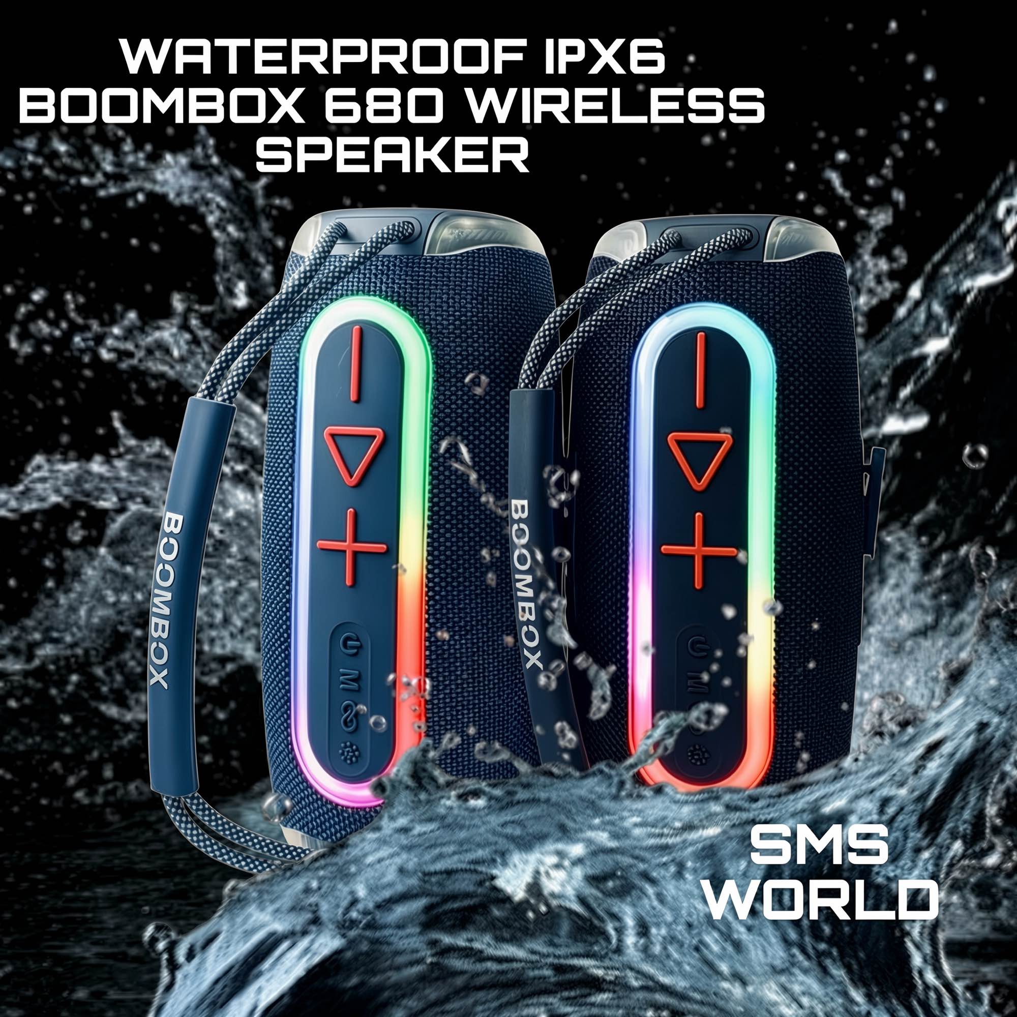 BoomBox 30w Waterproof IPX6 12-hours Standby Wireless Speaker Heavy Bass Surrounding High-fidelity Sound