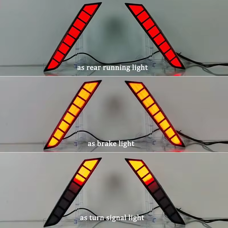 OYPFXMI Car LED Rear Bumper Light for Accent 2008-2015 Tail Reflector Brake Fog Lamp Turn Signal