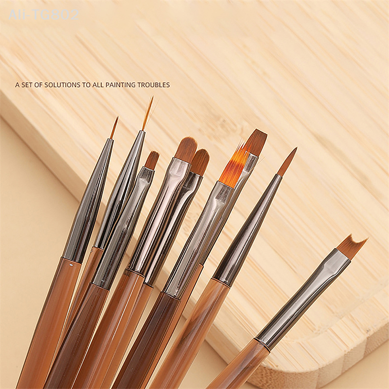 DIY Nail Art Liner Brush Stripe Pattern Acrylic UV Gel Extension Drawing Carving Pen Professional Manicure Tool