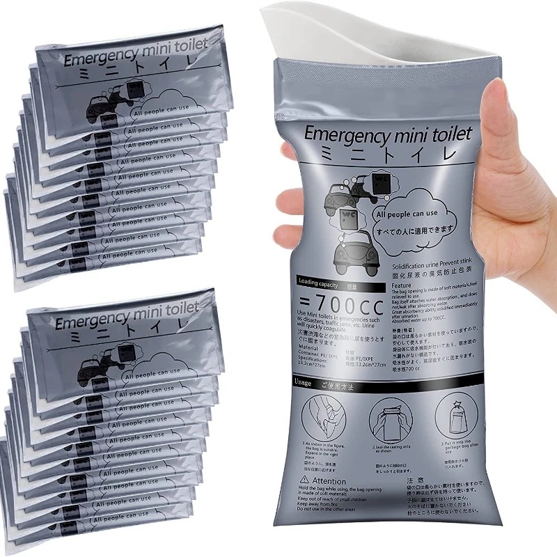 Portable Emergency Urinal Bag Outdoor Camping Pee Bags Disposable Travel Vomit Bag Mini Mobile Toilet for Men Women Children