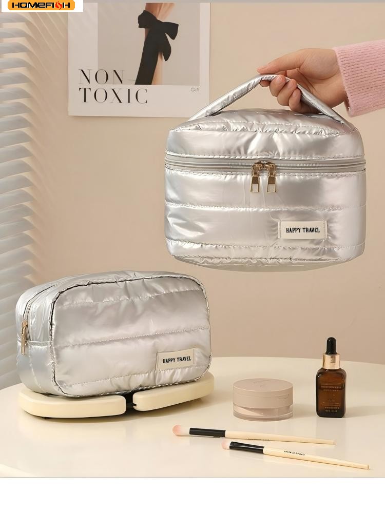 Homefish Fashion Large Capacity Travel Makeup Bag Portable Multifunctional Cosmetic Storage Washbag Organizer