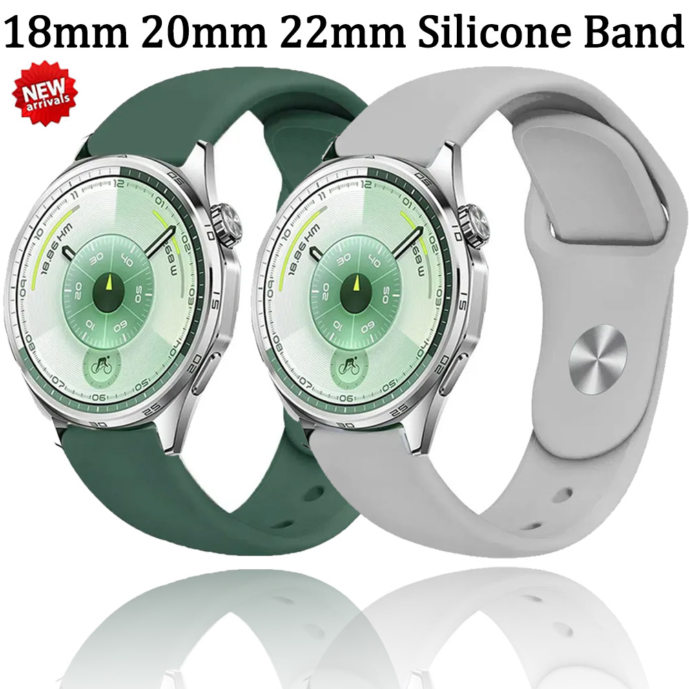 18/20/22mm Soft Silicone Strap for Watch X3/X3 Mini T-REX3 Pro Sports Breathable for Watch 5 4 GT6-5-4 46mm