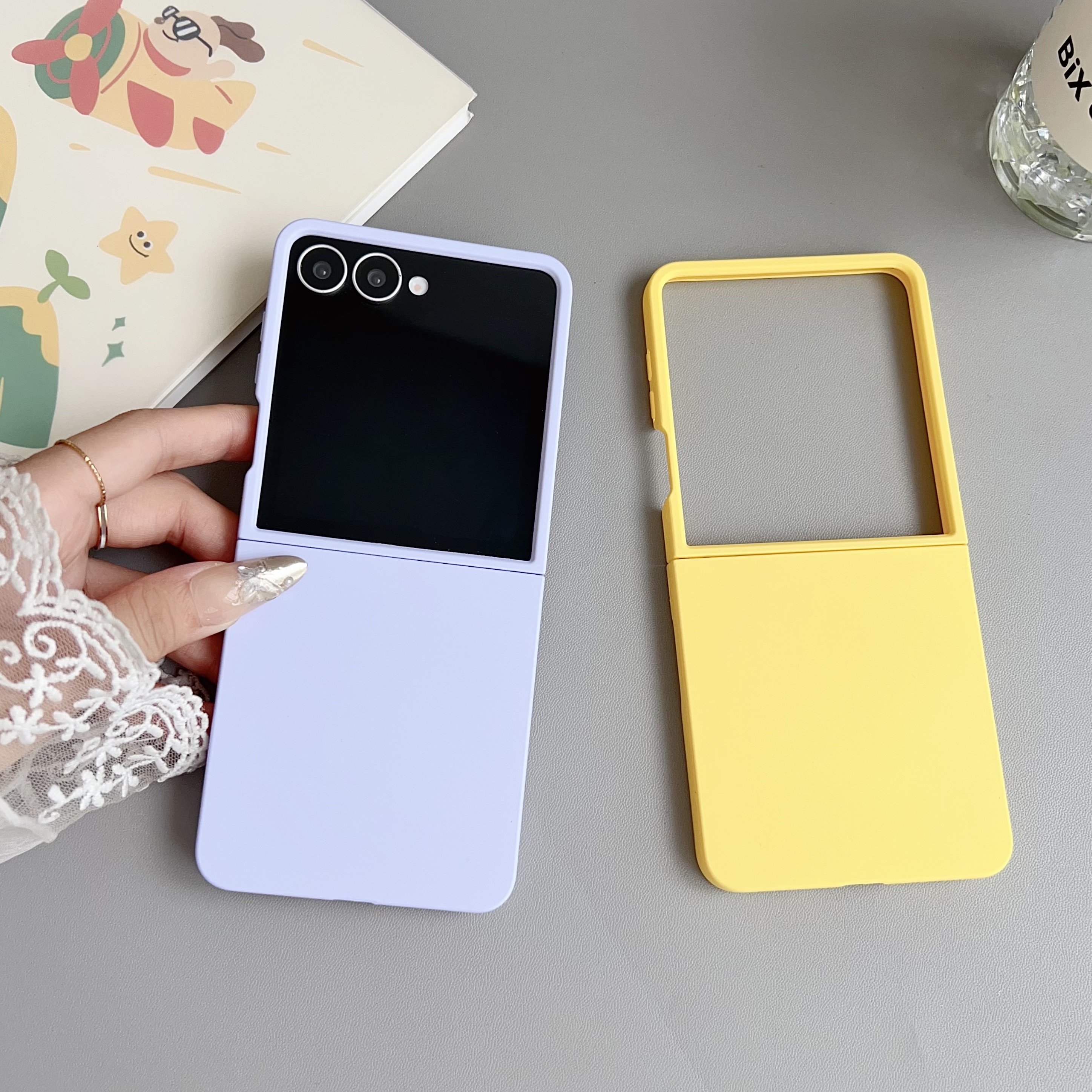 for Samsung ZFlip 7 6 Luxury Ultra Thin Matte Case for Samsung Galaxy Z Flip 6 4 3 5 Flip4 Lens Protection Hard Silicone Cover
