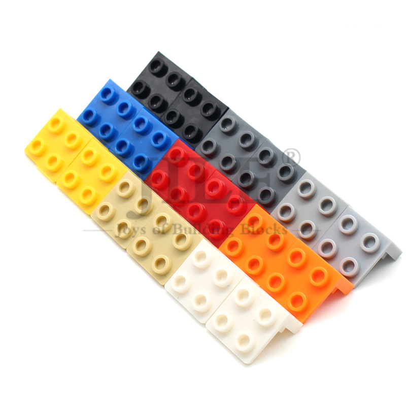20pcs MOC 99207 Bracket 1x2 2x2 Inverted Building Blocks DIY Figure Standing Base Plate Display Assemble Brick Construction Toys
