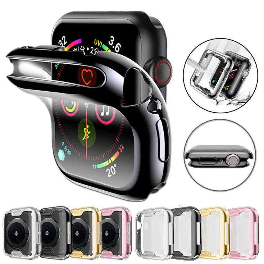 TPU Cover for watch case series 9 8 7 6 5 4 3 SE 41mm 45mm 42-44mm-40mm screen protector Accessories for watch band