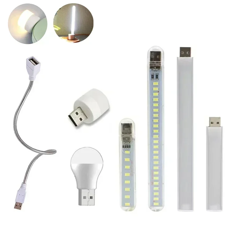 1PCS Portable LED Eye Protection Reading Lamps Mini USB Book Lights for Power Bank Camping PC Laptops USB Night Light