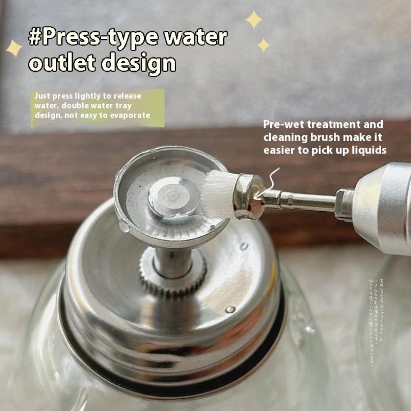 Refillable Glass Nail Polish Remover Bottle Empty Liquid Press Pump Dispenser Manicure Makeup Tool