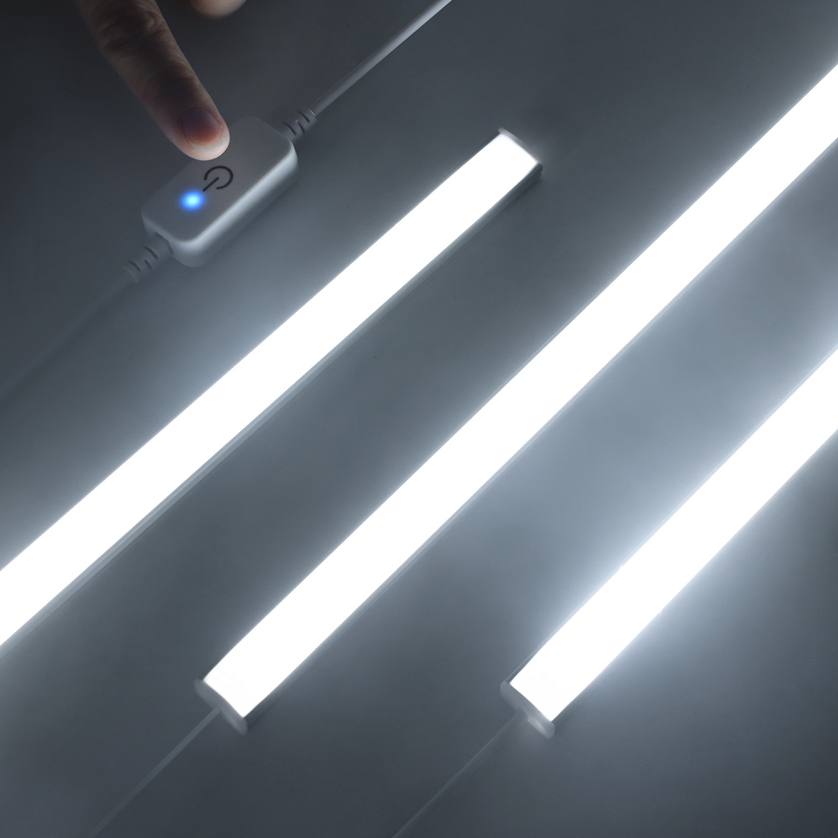 Touch Control Dimming LED Tube Turn On and Off USB/EU/US 5V/12V 30CM Light Bar Series Connection Lamp Kit 2 installation Methods