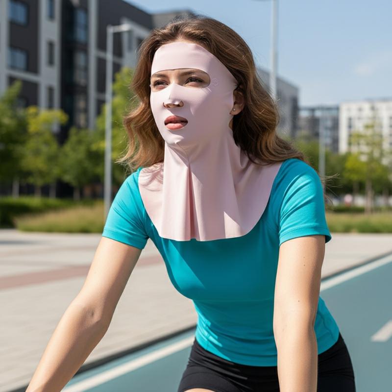 UV resistant cycling mask, outdoor sports running protective mask, ear hook, open nose, breathable sunscreen mask