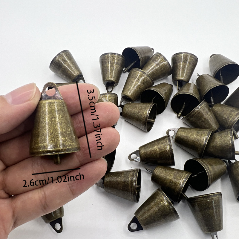 Festival Party - A pack of 20 antique bronze cast iron bells with loud and clear sound. Suitable for , Halloween, Easte