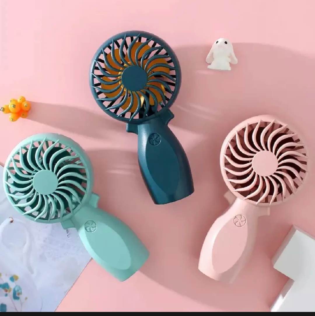 Mini Portable Fan Rechargeable With Stand 3 Speed And Long Lasting Battery Backup