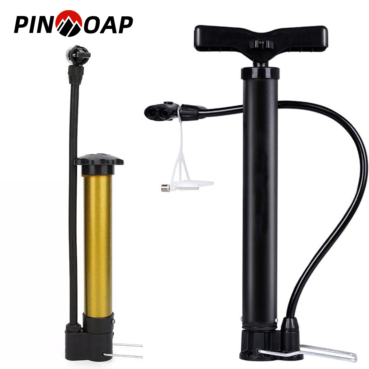 Bicycle Air Pump T-Shaped Handle Comfortable Grip Portable Mini Bicycle Pump Tire Inflator Mountain Road Bicycle Inflator 1PC